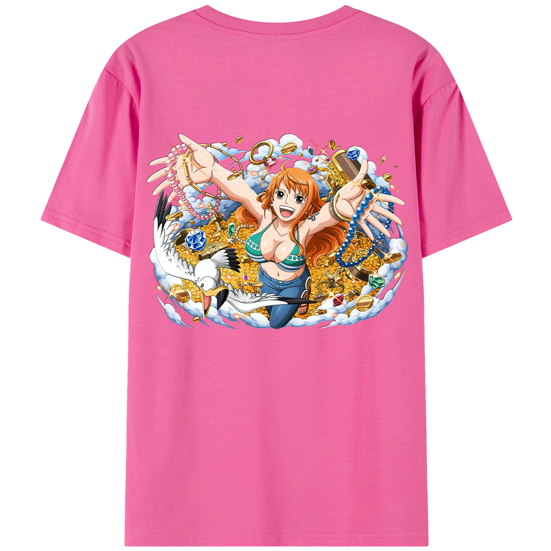 （画像用） ワンピース ナミ ONE PIECE Nami レディース半袖Tシャツ(バックプリント)